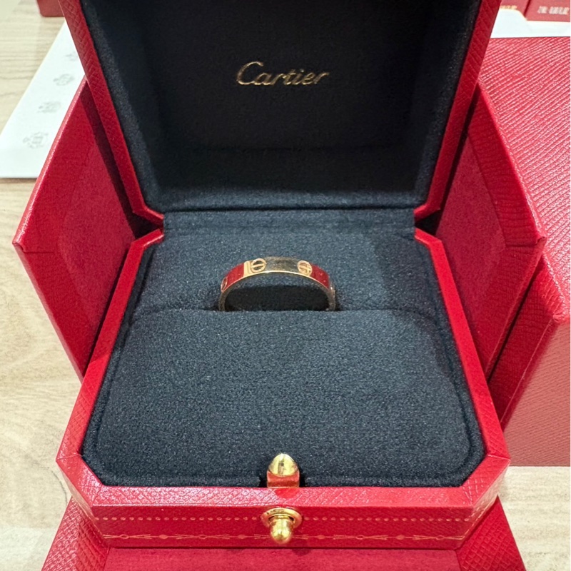 【專櫃全新品】 Cartier 卡地亞 LOVE系列戒指 （小型款）窄款 玫瑰金 62mm-1