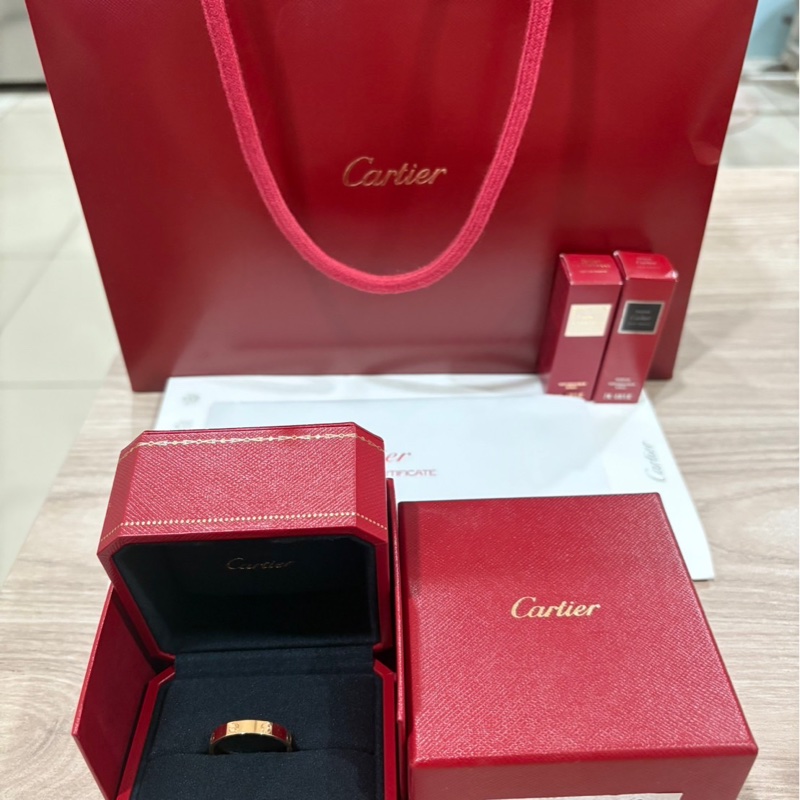 【專櫃全新品】 Cartier 卡地亞 LOVE系列戒指 （小型款）窄款 玫瑰金 62mm-3