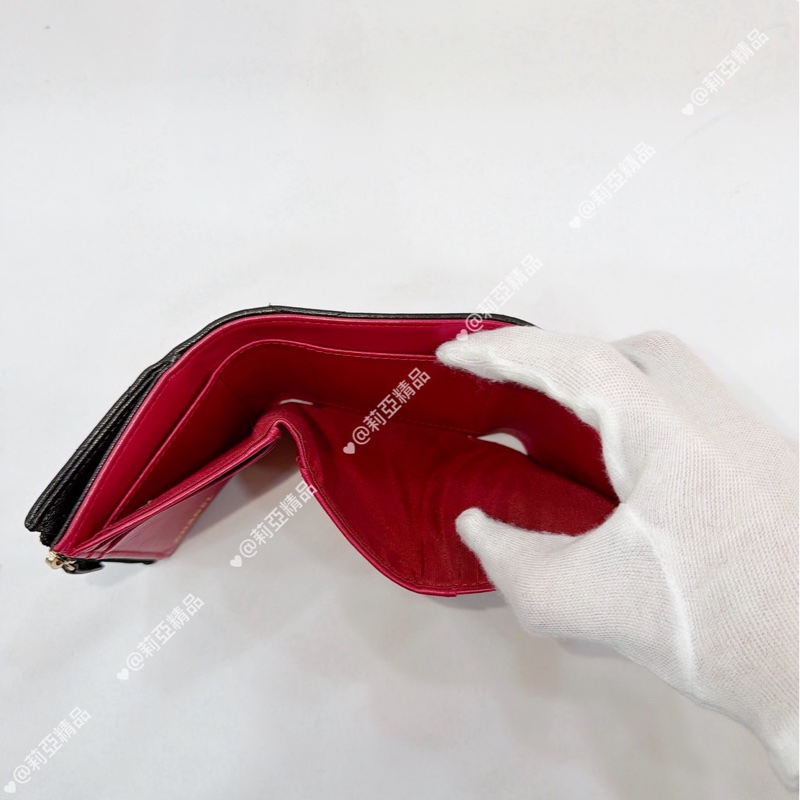 莉亞精品♡ Chancl AP016419三折短夾 黑金-4