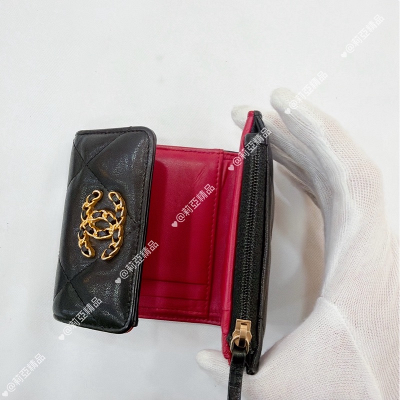 莉亞精品♡ Chancl AP016419三折短夾 黑金-8