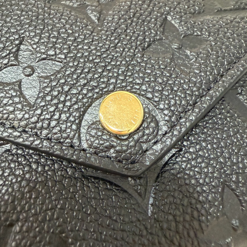 LV M64060 黑色荔枝皮 零錢包信用卡夾名片夾短夾錢包皮夾-6