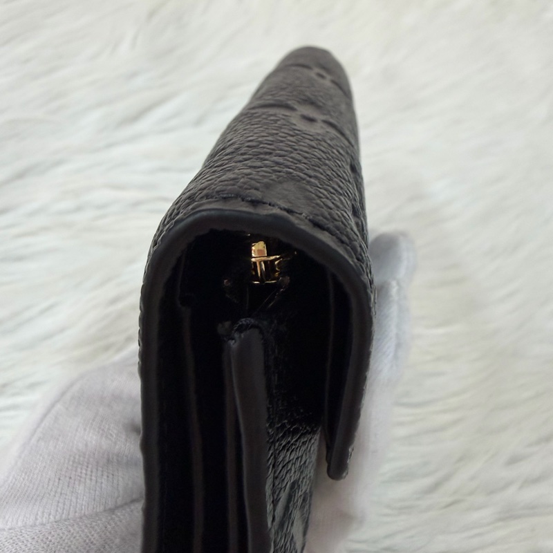 LV M64060 黑色荔枝皮 零錢包信用卡夾名片夾短夾錢包皮夾-14