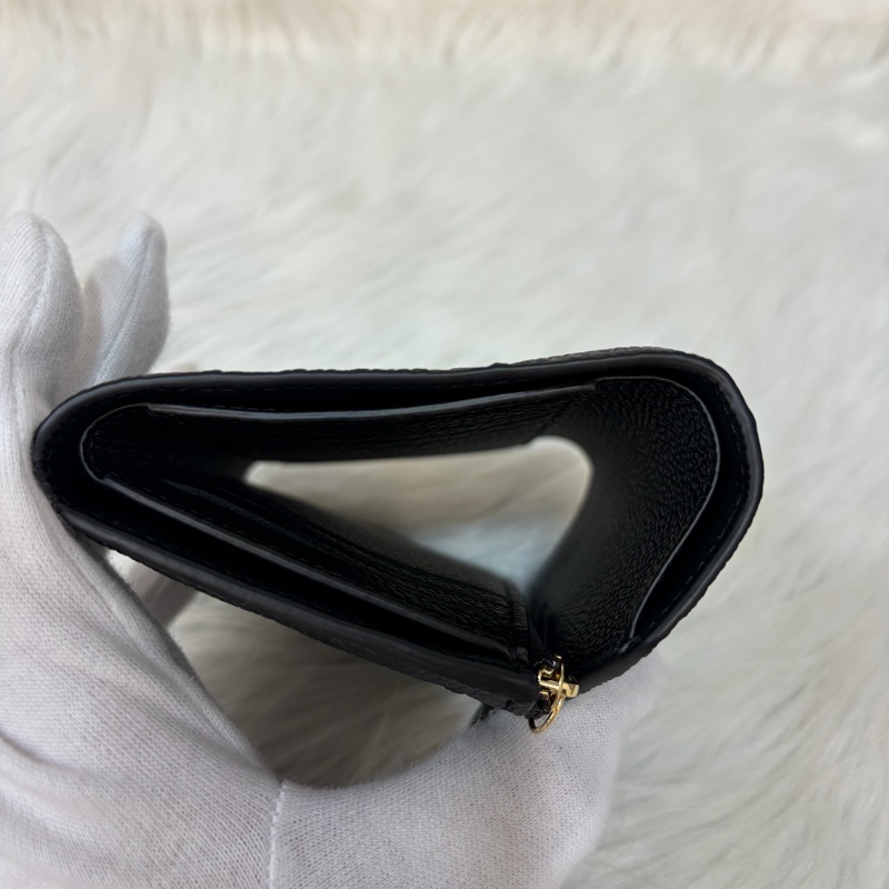LV M64060 黑色荔枝皮 零錢包信用卡夾名片夾短夾錢包皮夾-25