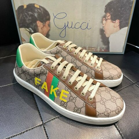 💎Han's house精品服飾💎GUCCI 古馳 滿版 LOGO 鞋 義大利製 ‎現貨 27cm