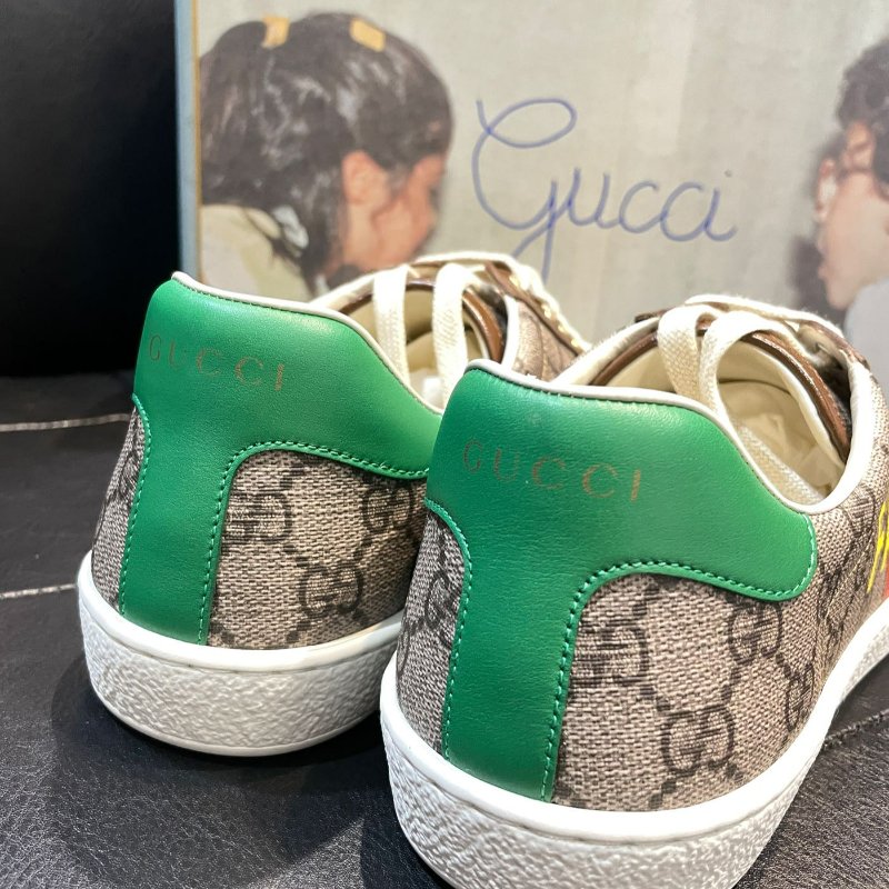 💎Han's house精品服飾💎GUCCI 古馳 滿版 LOGO 鞋 義大利製 現貨 27cm-1
