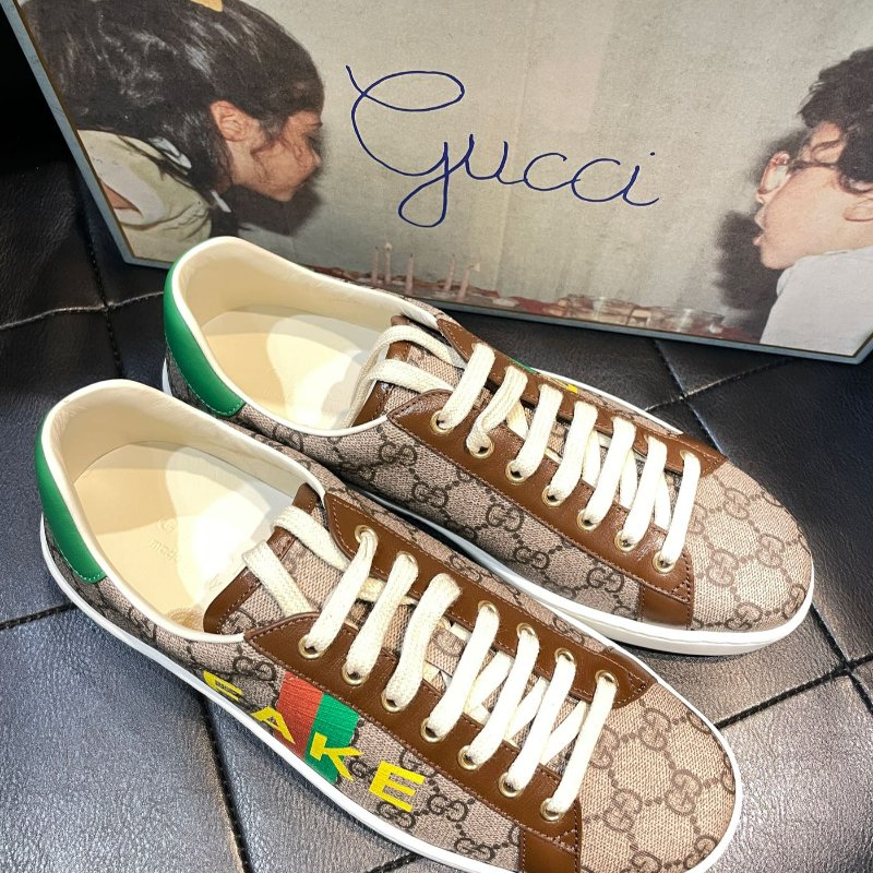 💎Han's house精品服飾💎GUCCI 古馳 滿版 LOGO 鞋 義大利製 現貨 27cm-3
