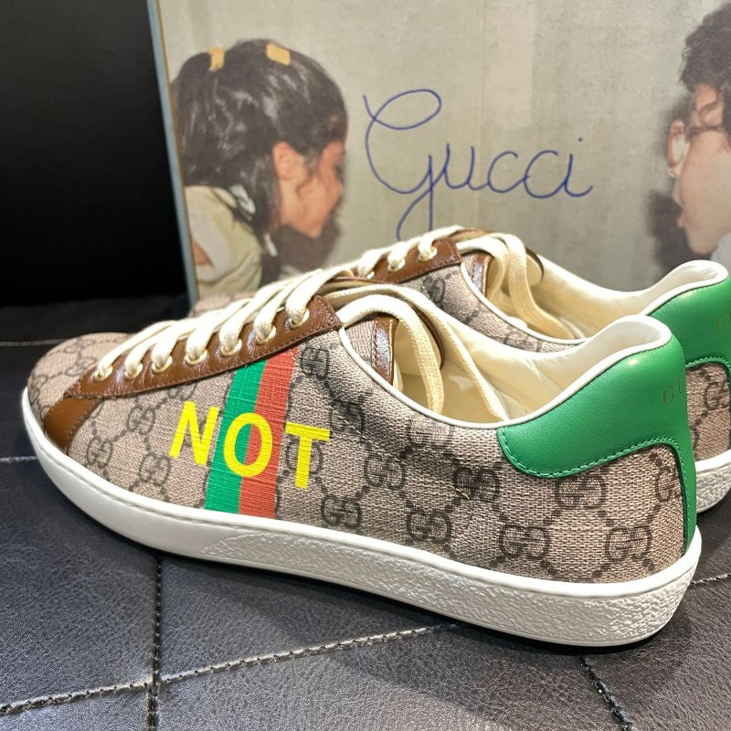 💎Han's house精品服飾💎GUCCI 古馳 滿版 LOGO 鞋 義大利製 現貨 27cm-4