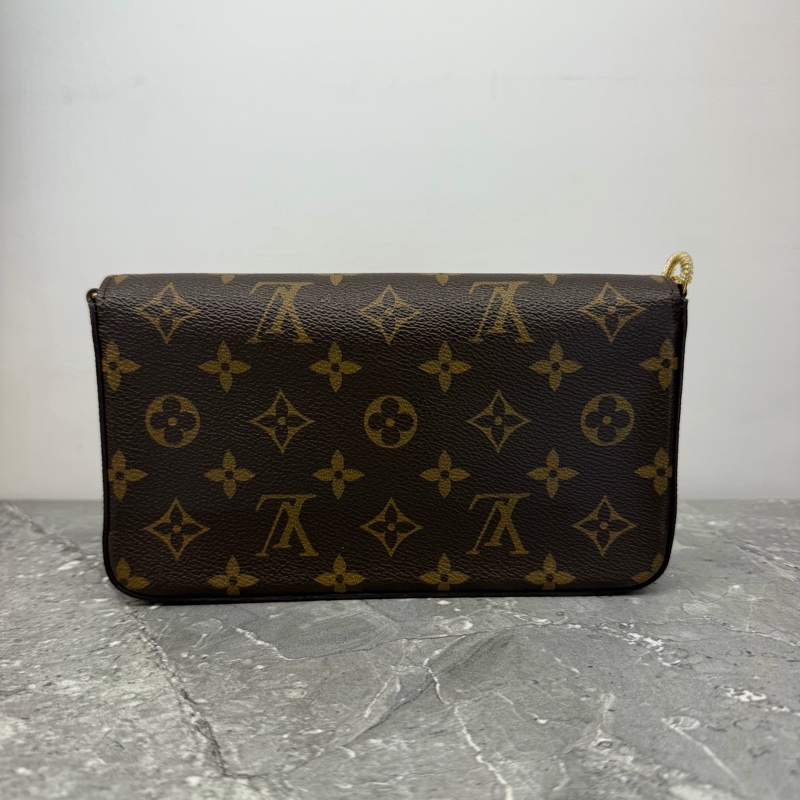 LV VIVIENNE老花限量小熊印花三合一鍊條包-1