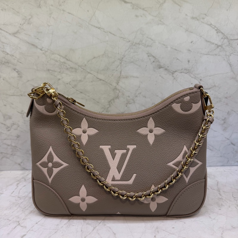 LV BOULOGNE PM 斑鳩灰拚奶油色兩用包/M13224晶片-0