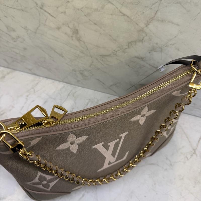 LV BOULOGNE PM 斑鳩灰拚奶油色兩用包/M13224晶片-4