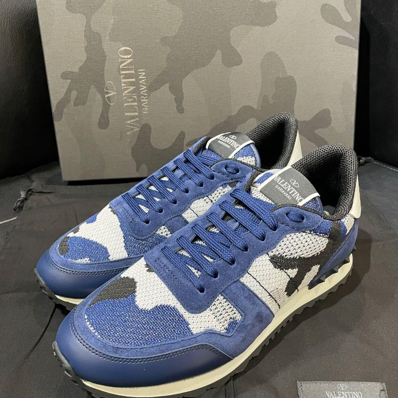 💎Han's house精品服飾💎 VALENTINO 華倫天奴 網布 迷彩 LOGO 鞋 現貨28/28.5 原價 30600-0