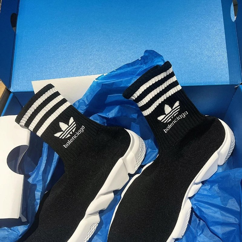 💎Han's house精品服飾💎 Balenciaga 聯名 ADIDAS 巴黎世家 TRAINERS 針織 襪套 球鞋 現貨41原價31700-6