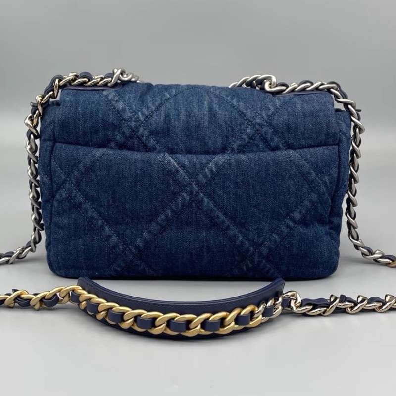 🧿CHANEL香奈兒19bag丹寜牛仔鏈條包小號🧿-10