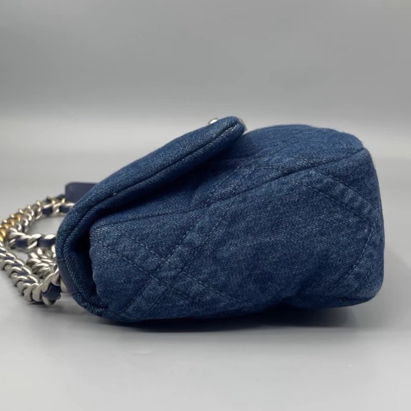 🧿CHANEL香奈兒19bag丹寜牛仔鏈條包小號🧿-12