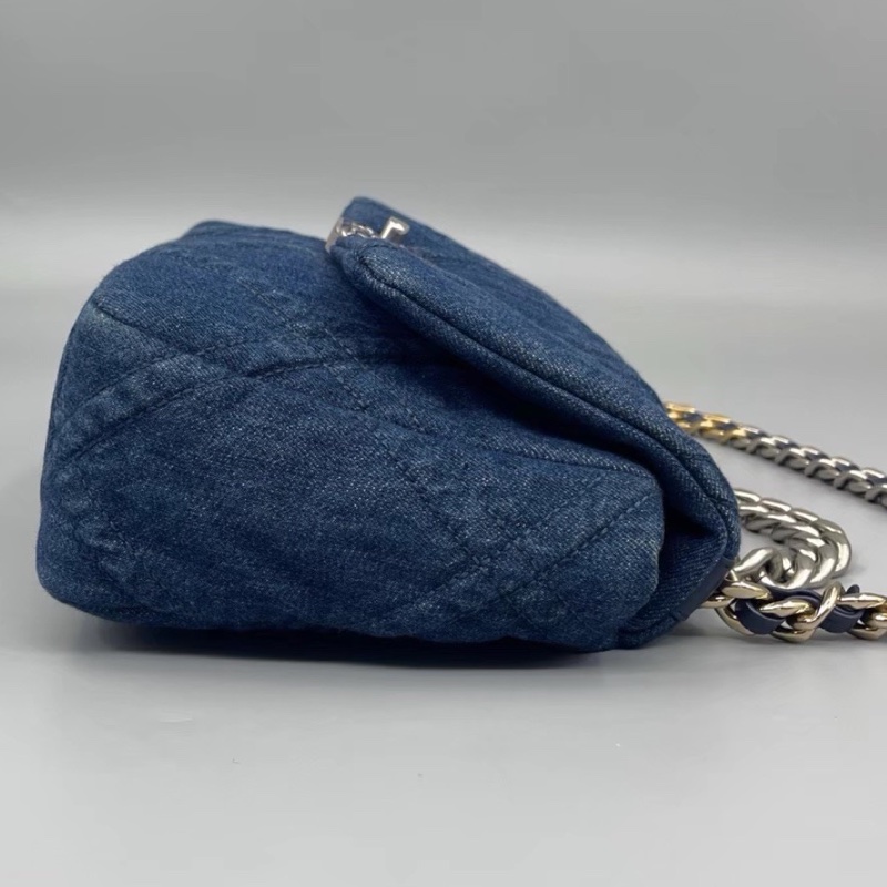 🧿CHANEL香奈兒19bag丹寜牛仔鏈條包小號🧿-13