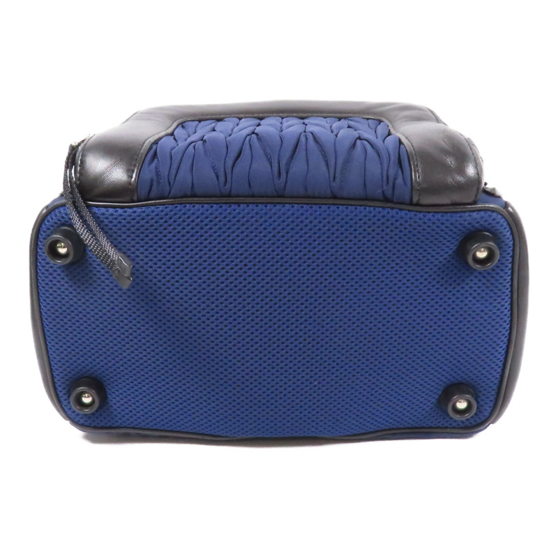 藍色 Matelasse 帆布 後背包【MIU MIU 繆繆】-3