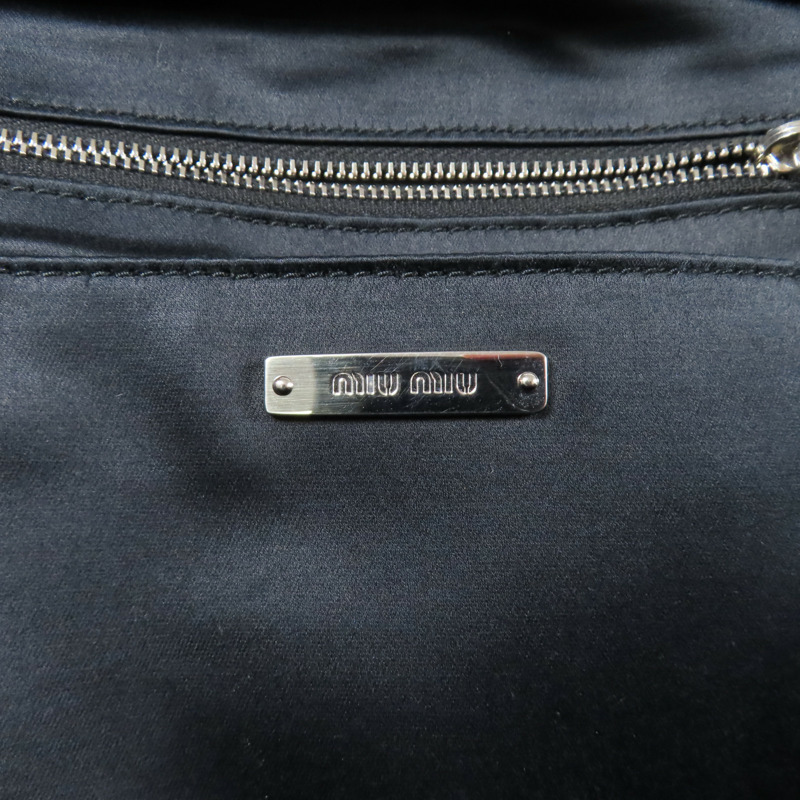 藍色 Matelasse 帆布 後背包【MIU MIU 繆繆】-6