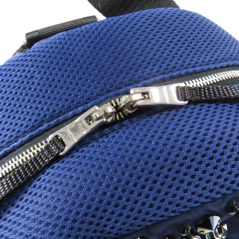 藍色 Matelasse 帆布 後背包【MIU MIU 繆繆】-7