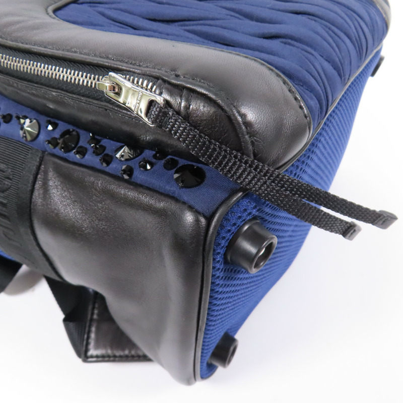 藍色 Matelasse 帆布 後背包【MIU MIU 繆繆】-10