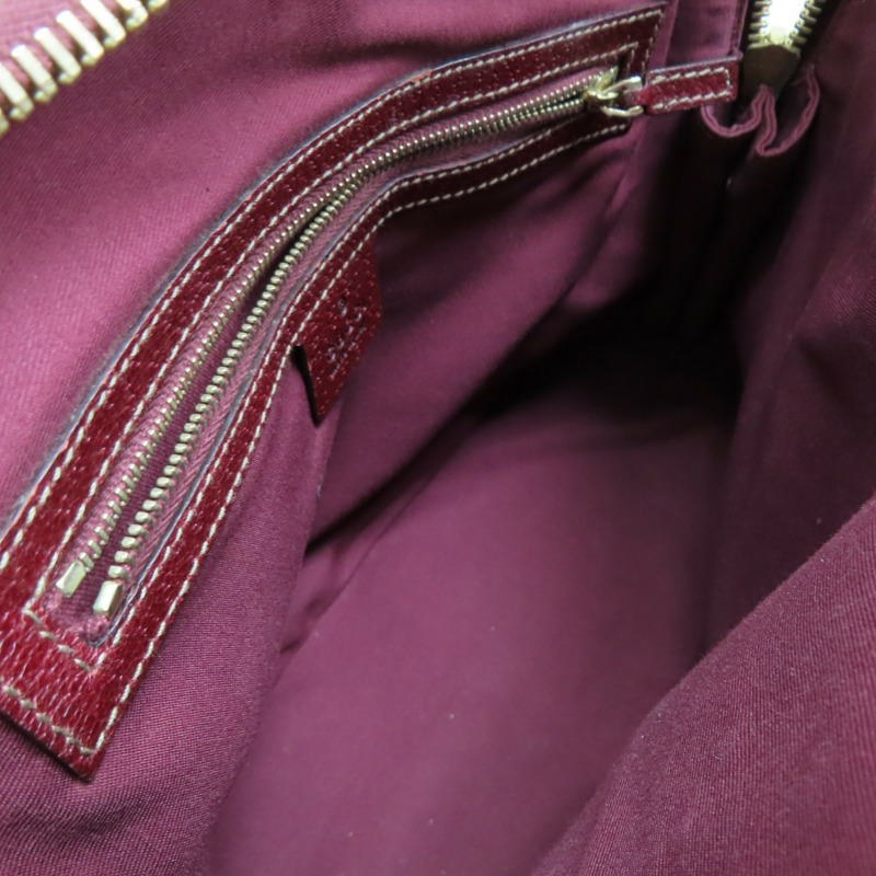 紅/棕色 GG帆布 鉚釘 手提包【GUCCI 古馳】 131023-4