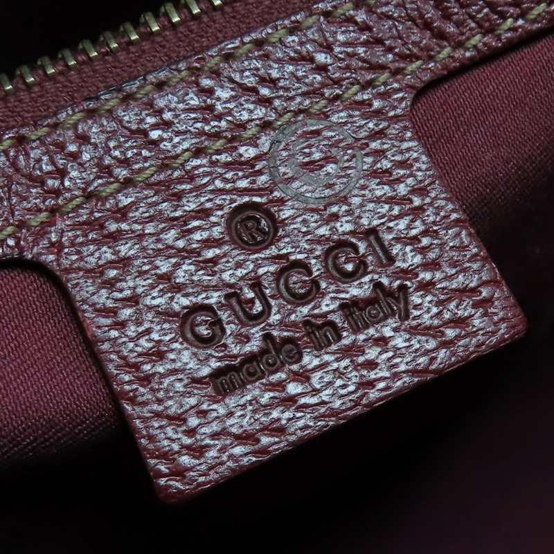 紅/棕色 GG帆布 鉚釘 手提包【GUCCI 古馳】 131023-6