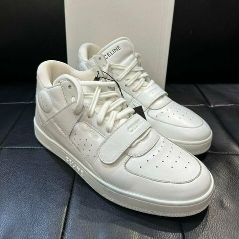 💎Han's house精品服飾💎CELINE CT-02 小牛皮 中筒 小白鞋 LISA同款 現貨 37 ~ 42 原價29500