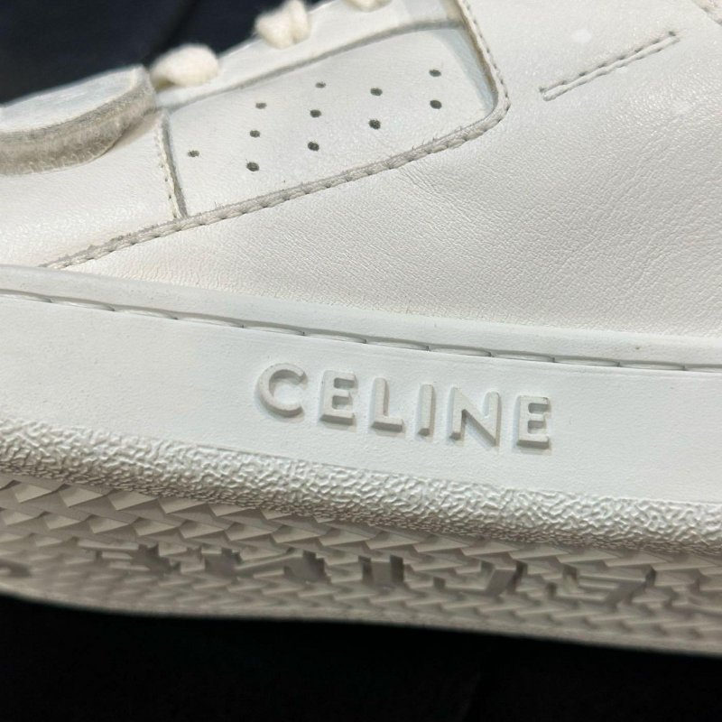 💎Han's house精品服飾💎CELINE CT-02 小牛皮 中筒 小白鞋 LISA同款 現貨 37 ~ 42 原價29500-2