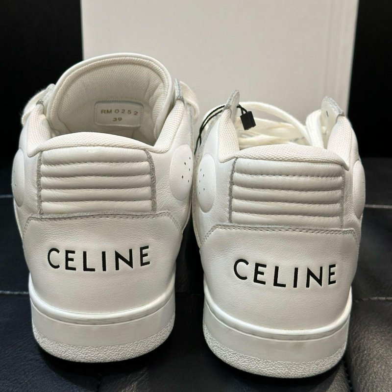 💎Han's house精品服飾💎CELINE CT-02 小牛皮 中筒 小白鞋 LISA同款 現貨 37 ~ 42 原價29500-3