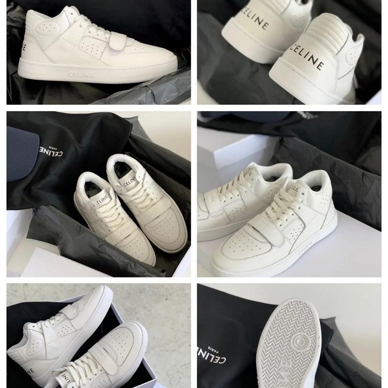 💎Han's house精品服飾💎CELINE CT-02 小牛皮 中筒 小白鞋 LISA同款 現貨 37 ~ 42 原價29500-8