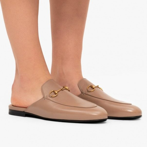 💎Han's house精品服飾💎GUCCI 真皮 樂福鞋 半拖鞋 423513 現貨 35 原價26600-5