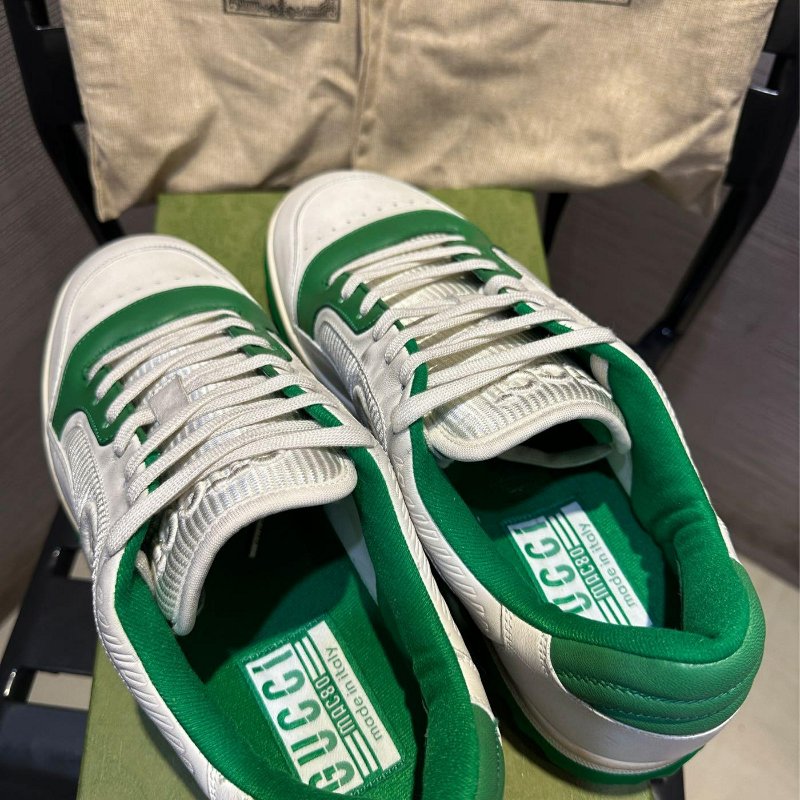 💎Han's house精品服飾💎 GUCCI Run mac80 仿舊髒 小牛皮 鞋 現貨 UK10.5 ～11.5 原價26000-2