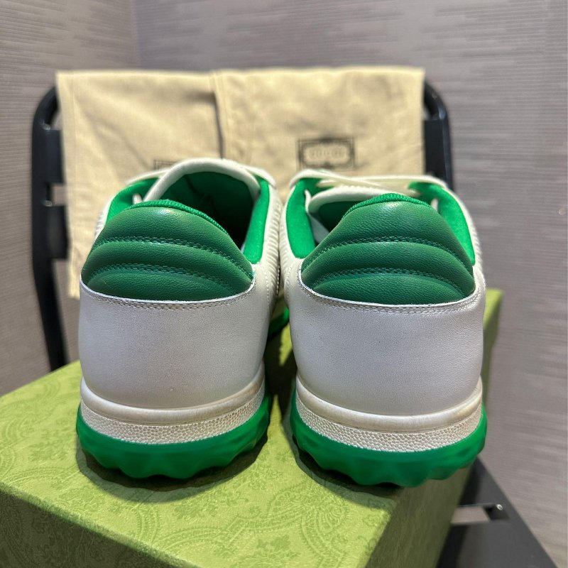 💎Han's house精品服飾💎 GUCCI Run mac80 仿舊髒 小牛皮 鞋 現貨 UK10.5 ～11.5 原價26000-4