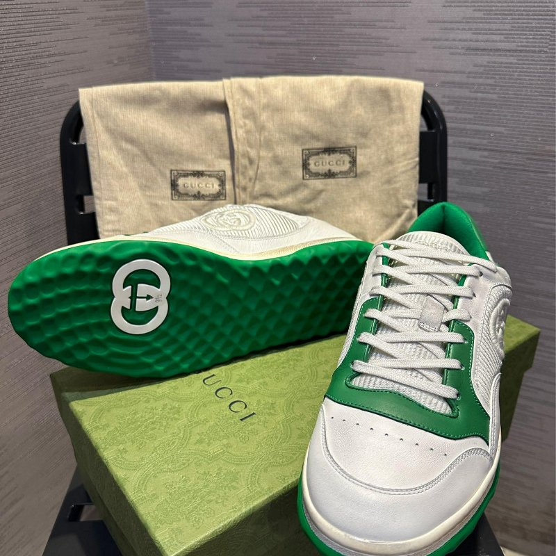 💎Han's house精品服飾💎 GUCCI Run mac80 仿舊髒 小牛皮 鞋 現貨 UK10.5 ～11.5 原價26000-6