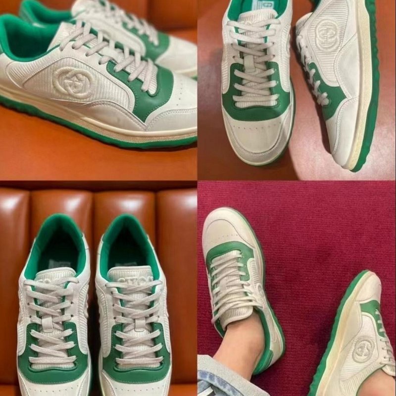 💎Han's house精品服飾💎 GUCCI Run mac80 仿舊髒 小牛皮 鞋 現貨 UK10.5 ～11.5 原價26000-8