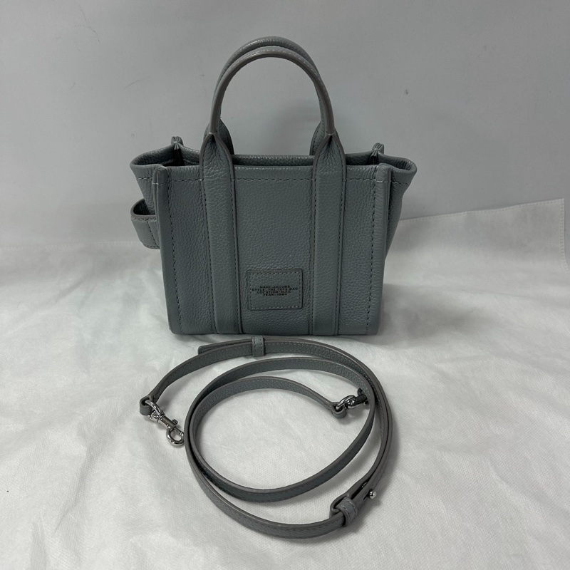 MARC JACOBS THE TOTE BAG 小款 皮革托特包（灰藍色）-2