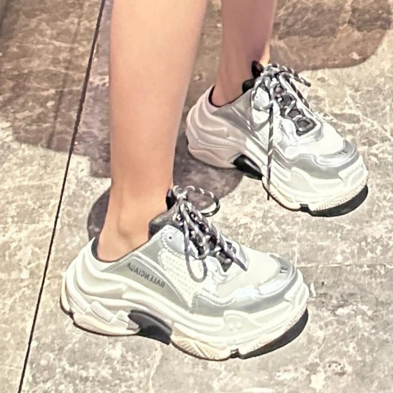 💎Han's house精品服飾💎Balenciaga TRIPLE S 巴黎世家 復古 老爹涼 半拖 懶人鞋 現貨42/43 原價29200-3