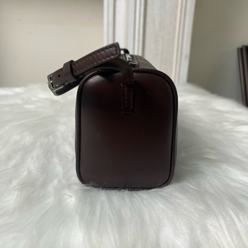 The Row 90’s皮革包 烏木棕色-1