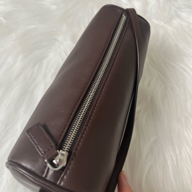 The Row 90’s皮革包 烏木棕色-3