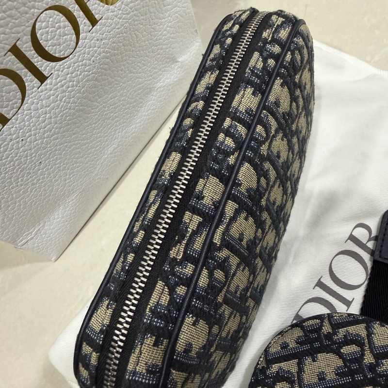 Dior Oblique 經典老花緹花二合一斜背包-16
