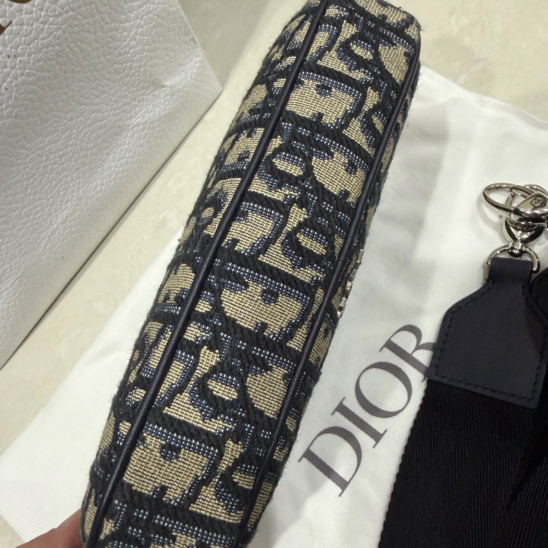 Dior Oblique 經典老花緹花二合一斜背包-17