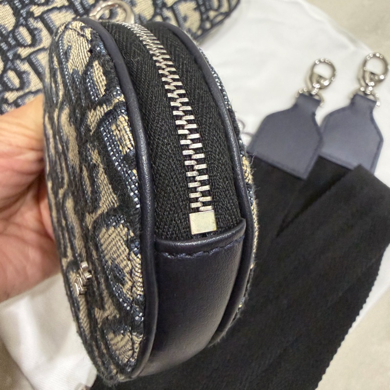 Dior Oblique 經典老花緹花二合一斜背包-22