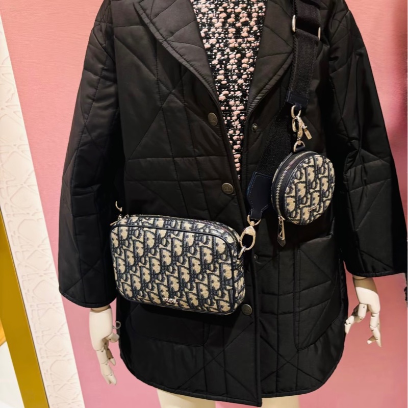 Dior Oblique 經典老花緹花二合一斜背包-24