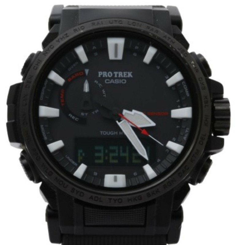 卡西歐 PRO TREK Climber 系列 PRW-61Y-1BJF 黑色樹脂/不鏽鋼男士手錶-0