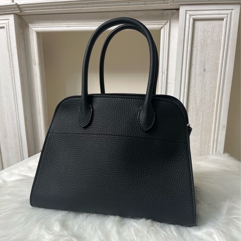 The Row Margaux 10 小牛皮 手提單肩包 黑色