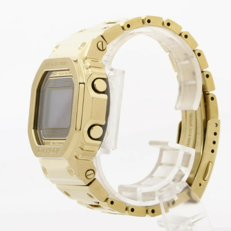 卡西歐 G-SHOCK 全金屬 5000 系列 GMW-B5000GD-9JF 黑金不鏽鋼男士數位手錶-1