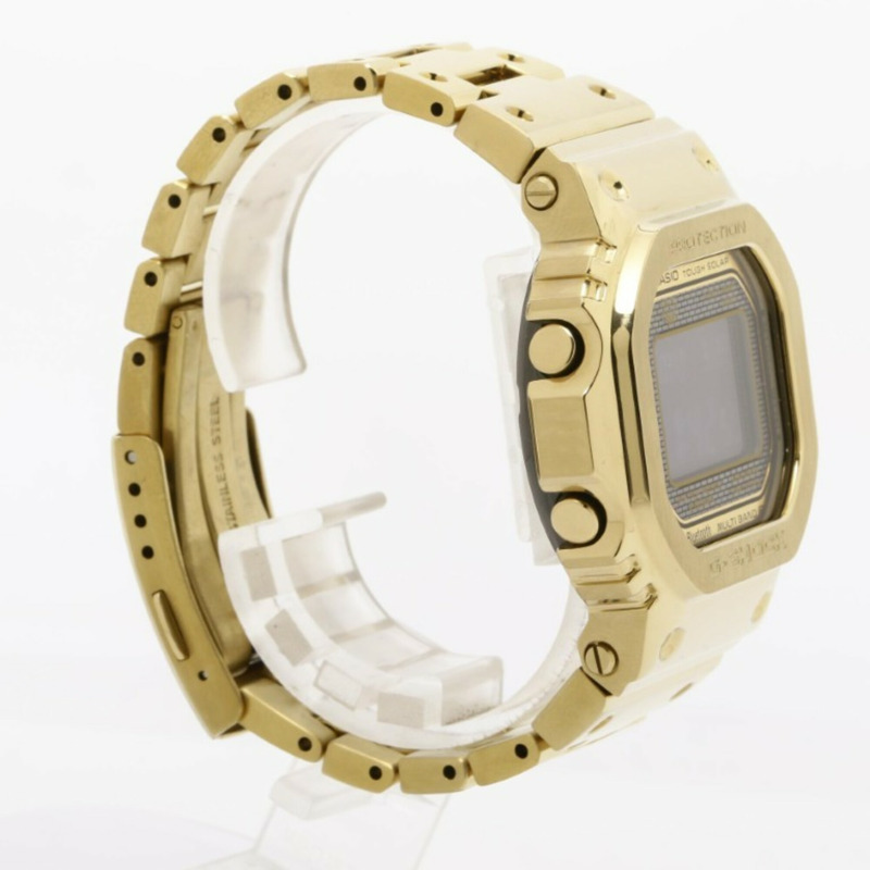 卡西歐 G-SHOCK 全金屬 5000 系列 GMW-B5000GD-9JF 黑金不鏽鋼男士數位手錶-2