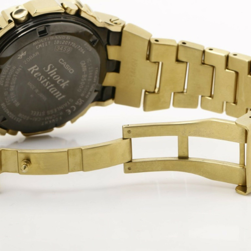 卡西歐 G-SHOCK 全金屬 5000 系列 GMW-B5000GD-9JF 黑金不鏽鋼男士數位手錶-5