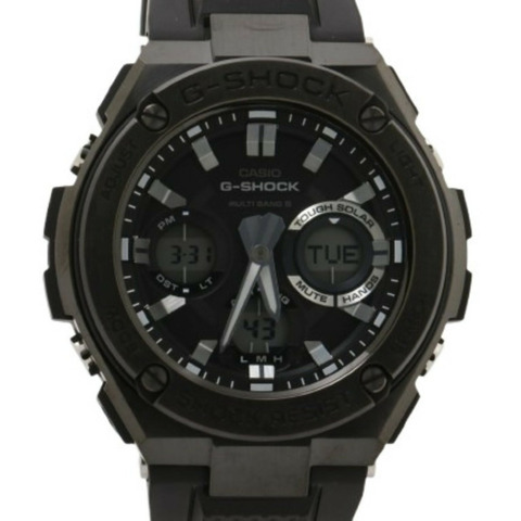 卡西歐 G-SHOCK G-STEEL GST-W100 系列 GST-W110MS-1AJF 黑色樹脂/不鏽鋼男士手錶