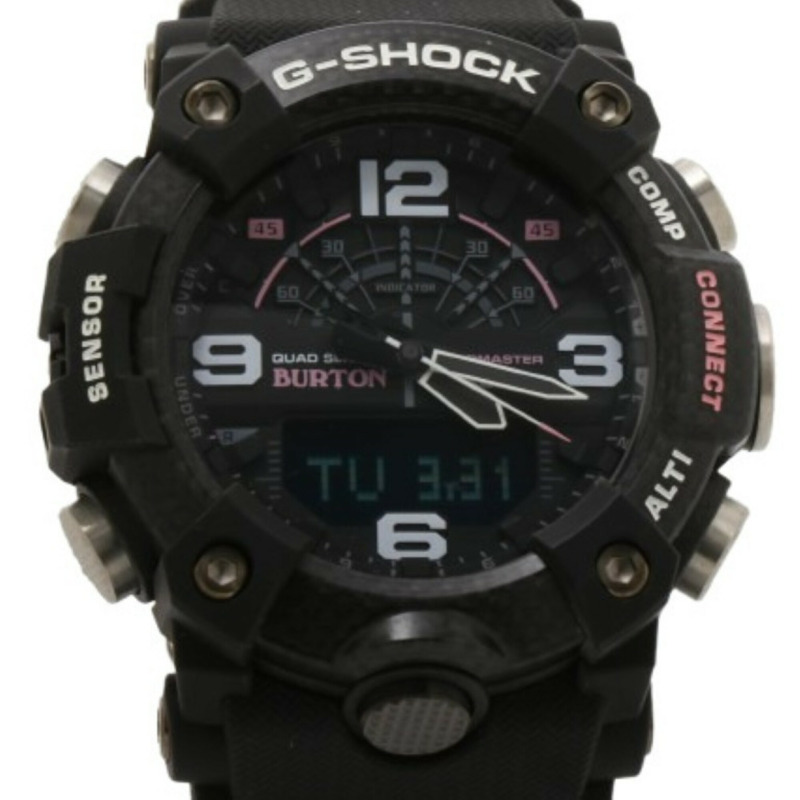 卡西歐 G-SHOCK MASTER OF G - LAND MUDMASTER GG-B100BTN-1AJR 黑色碳纖維/樹脂男士腕錶 BURTON 聯名款-0
