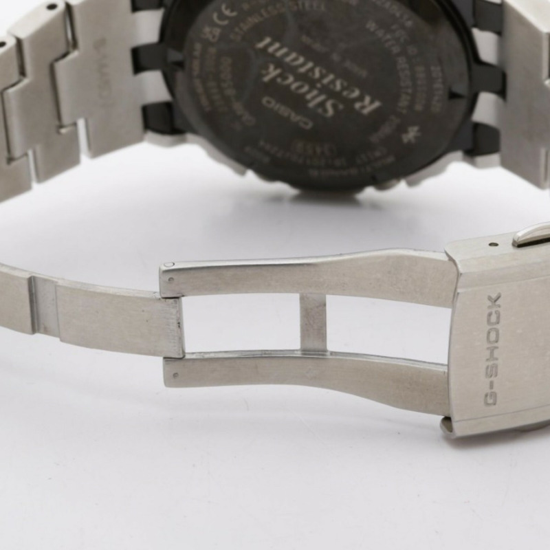 卡西歐 G-SHOCK 全金屬 5000 系列 GMW-B5000D-1JF 黑色銀色不銹鋼男士數位手錶-5